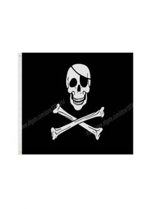 Crossbone Kafatası Korsanları Bayrak 90 x 150cm 3 5ft Karikatür Filmi Özel Banner Pirinç Metal Delikleri Gromlar Kapalı ve Dış Mekan 8421161