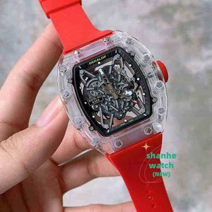 RM Watch Date Luxury Mens Mechanical Watch Automatic Automatic Out Crystal Transpharent Leisure Fashion Barrel Barrel Dial Swiss Motion Wristwatches
