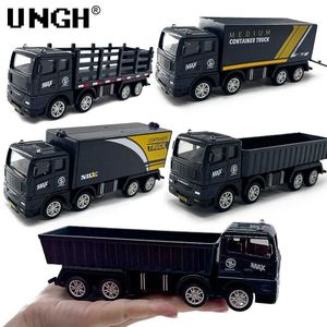 Diecast Model Cars Ungh Simulazione Transporter Container Truck Freight Veicolo Childrens Modello Modello Educazione Cambutto Toys WX