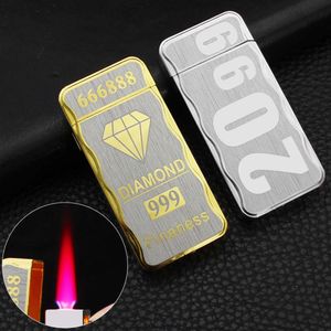 XF920 Creative Windproect Red Flame Lighter Metal Borsted Case Ierable Cigarett Lighter Cigarette Set Wholesale