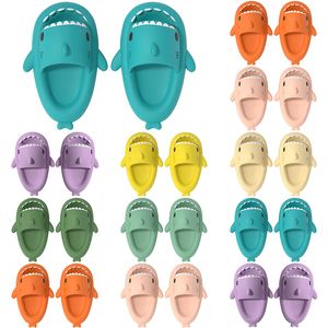 24 Mens Women Shark Summer Home Solid Color Couple Parents Outdoor Cool Indoor Household Funny Slippers GAI