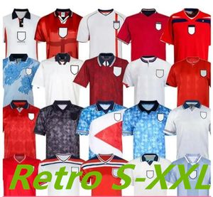 Gascoigne Southgate Englands Retro Soccer Jerseys 1990 96 Euro Shearer Owen 98 Kids Vintage koszulki piłkarskie Rooney Gerrard Lampard 02 04 06 Klasyczny zestaw piłkarski 999