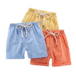 Shorts Boys shorts childrens shorts candy colored girls baby summer shorts loose shorts casual pants cotton linen casual pants d240516