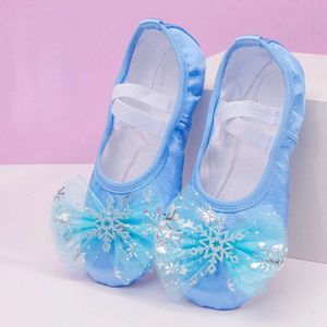 Танец милая принцесса мягкая соглаженная балетная обувь Дети девочки девчонки кот кот китайская балерина упражнения обувь L L S