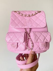 Ladies Famous Brand Bag Designer Backpack Luxury Handbag Caviar Backpack Leather Shoulder Bag Exquisite Frog Book Bag Chain Bag
