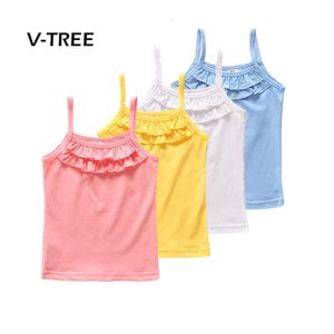 V-Tree Summer Cotton Rideveless Tarment Frunt для девочек Tops Tees Outwear Baby Kids Designer L2405