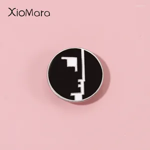 Brooches Band Party Logo Enamel Pins Custom Round Simple Rock Punk Lapel Badges Art Jewelry Accessory Gifts For Music Lover