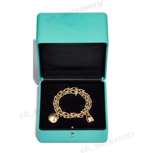 Gold S925 Silver Bracelets 디자이너 여성 Tiffanyjewelry 팔찌 목걸이 High Edition Lock Heart 모양의 팔찌 Sterling Heart Coll With Box 829