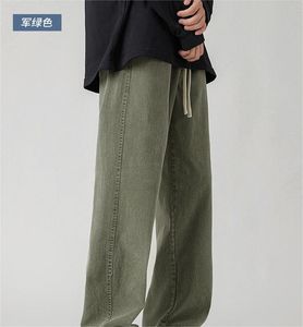 2024 Sprężyna i jesień Nowe produkty Denimowe spodnie z umyciem High Street Bawełniana odzież robocza ciężka