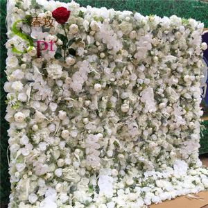 Decorative Flowers SPR High Quality 3d Home Decor Restaurant Decoration And Wedding Ceremony Events Fabric Artificial Red Rose Wall