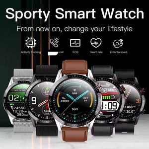 Akıllı Swatches 2024 En yeni lüks akıllı saat erkekleri Sport Smartwatch Erkek Kalp Hızı Monitör Fitness IP68 Su Geçirmez Akıllı Saatler