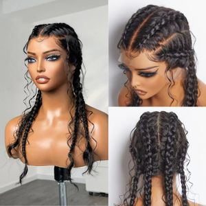 28 polegadas HD Wig de renda cheia 100% Human Hair Water Lace Lace Frontal Human Wigs Indian Virgin Hair 180% Densidade parte em qualquer lugar