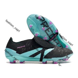 Capotte da calcio Preditor di qualità 30th Anniversary Lingua piega lacesless lacesless fg Mens Soccer Soccer Soccinanti comodi allenamento in pelle predettore élite tacchette di scarpe 614