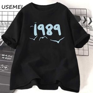 여자 티셔츠 테일러 1989 Swiftie Merche Era Women for Women Strtwear o Neck Shirm Short Slve Womens Clothing Ts Unisex 대형 T240515