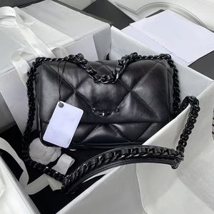 9a Tote Çanta Tasarımcı Omuz Çantası 19 Kapitalı Çanta Kadınlar İçin Lüks Çanta Deri Crossbody Siyah Siyah Zincir Debriyaj Flep Hobos Cüzdan Poşeti Bolso Sac De Luxe