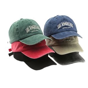 Chapéus de tampa de beisebol de algodão lavado doit para homens homens clássicos mamãe chapéu bordado Los Angeles Casais ao ar livre 240428