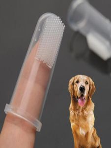 Finger Tooth Brush Dog Super Soft Pet Finger Dog Brush Bad Breath Tartar Teeth Tool Dog Cat Cleaning levererar Pet Hygiene Teeth CAR1111409