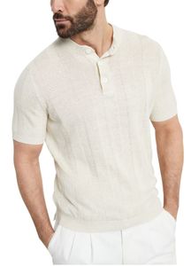 24SS Designer Mens T Shirts Casual Tee Summer Brunello Men Tshirt Ribbed Linen and Cotton-Blend Cuccinelli