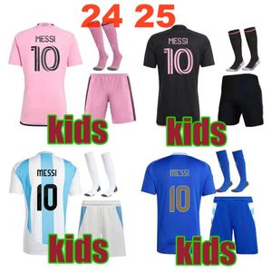 24 25 Messis Soccer Jerseys Kids Kits Kits 2024 2025 قمصان كرة القدم للأطفال