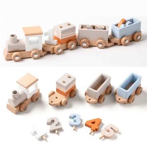 Diecast Model Arabalar Ahşap Doğum Günü Tren Oyuncak Simülasyon Train Toy Model Bebek Montessori Eğitim Oyuncak Ahşap Bebek Öğrenme Çocuk Oyuncak Hediye WX