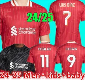 Redsmohamed Salah Darwin Nunez 24 25 Home Away Men Soccer Jersey Dominik Szoboszlai Andy Robertson Alisson Becker Joe Gomez Joel Matip Curtis Jones Kid Kit66