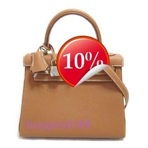 Top Ladies Designer eKolry Bag 25 2way Hand shoulder bag B Inside stitched Togo leather Gold SHW