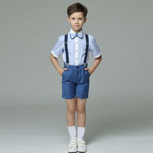 Выпускные выпускные костюмы Дети летний фотосъемник детские брюки для рубашки для рубашки бочонки школьная форма