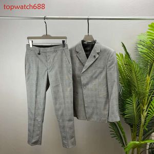 2024 Herr Suits Western Clothing Designer Men Classical Print Autumn Outwear Coat Slim Fit Letter Patchwork Womens Dress Suit Pants #A01