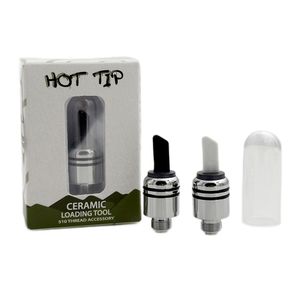 Single 510 Hot Knife Ceramic Heat Tip Coil with Cover Cap 14mm Black Silver Cut Wax Accessory Dab Tool