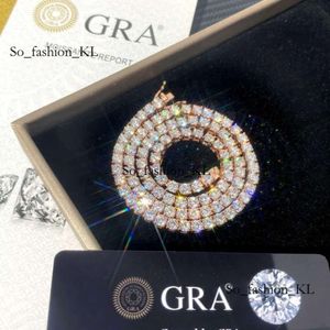 Jóias de colar de moissanita jóias Hip Hop 925 Prata esterlina 2mm-6,5mm Missanite Relógio Swan Diamond Moissanite Jóias Jóias de Tênis Jóias Mulher 847