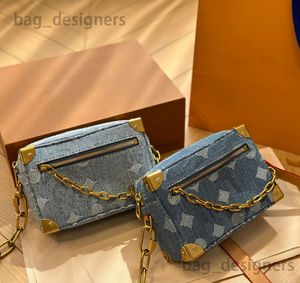 Designer Shoulder bags women denim Cross Body bag chain purse embroidery Jacquard evening bags Diagonal Strap luxurys Square Bag