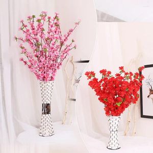 Decorative Flowers Artificial Peach Blossom Branch Fake Spring Plum Cherry DIY Garden Home El Wedding Party Decoration Props