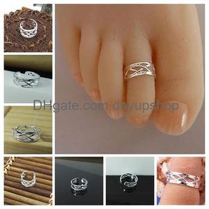 Toe Rings Delysia King Women Elegant Antique Adjustable Ring Trendy Summer Hollowed Out Foot Beach Jewelry Drop Delivery Otbe8