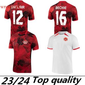 Camisa de futebol do Canadá Kit Kit Kits 2023 2024 Camisa de futebol Copa do mundo da seleção feminina 23/24 Mulher Sinclair Fleming