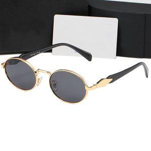 Sunglasses Fashion Glasses Oval Frame Designer for Sunglass Womens Anti-radiation UV400 Polarized Lenses Mens Retro Eyeglasses with Original with Box