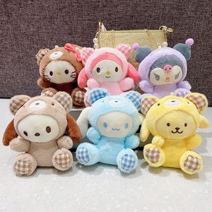 12.5cm Kuromi Plush Doll Toys Pendant Cute Plush Keychain Bag Pendant Children Birthday Christmas Gifts Cartoon Plush Toy Accessories 101