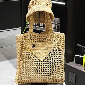 Tygväska Designer Bag Stråpåse Letter Single Shoulder Crossbody Bag Bekväm förvaring av sommarstrandsäckar Lafite Linne vävd väska med stor kapacitet för fritid