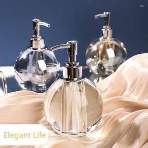 Distribuzione di sapone liquido multiuso pompa di cristallo facile da pulire ideale per champagne da bagno e bagno/grigio/trasparente
