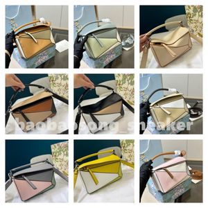 Designer Bag puzzles Women's one-shoulder Handbag Wallet Fashion brand Leather flip Bow Tote Bag Alphabet Embroidery Wide shoulder strap Crossbody bag Geometry bag