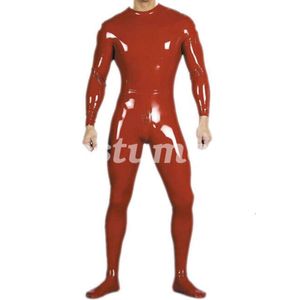LATEX 100% gumowy zestaw kombinezonów z czerwonym mokrym cosplay