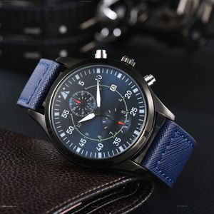 Iwcity Watch Men Watch Luxury Mens Big Pilot Watches Auto Mechanical Uhren Super Luminous Date Watchmen Leather Strap With original box 6f83