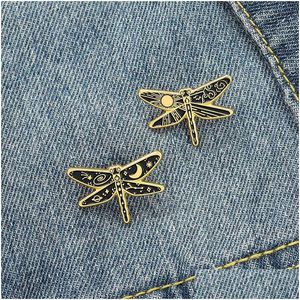 Pin, spille per donne Dragonfly smalto per smalto camicia di moda Demin Metal Funny Spettame per pin Distintive Promozione regalo NE Dhxzs