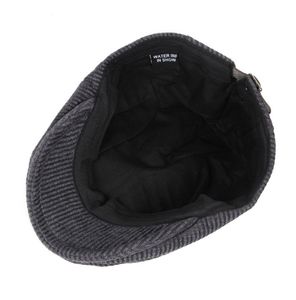 Fibonacci High Quality Retro Hats Adult Men039s Striped Cabbie Flatcap Autumn Winter Newsboy Caps S10203889290