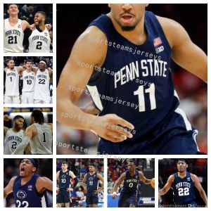 Penn State Basketball zszyta Jersey Dowolne nazwisko numer mężczyzn męskiej młodość 5 Jameel Brown 4 Puff Johnson 3 Nick Kern Jr. 2 D'ARCO Dunn 22 Qudus Wahab