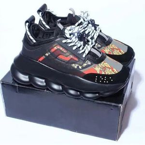 2024 Designer Italy Casual Running Shoes Top Quality Chain Reaction Wild Jewels Chain Link Trainer Casual Shoes Sneakers EUR 36-45 H19