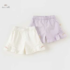 반바지 Dave Bella Childrens Shorts 2024 New Summer Girls Baby Thin Cool Fashion 캐주얼 귀여운 느슨한 반바지 스포츠 해변 D240516