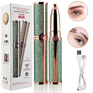 Eyebrow Trimmer Pen Makeup Epilator smärtfritt bärbara kvinnors rakapparatelektriska rakkniv hårborttagning för kvinnor 240515