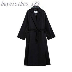 Women's Mid-length Trench Coat Maxmaras Wool Blend Coat Italian Brand Women's Luxury Coat High Quality Cashmere Coat 8uuc