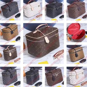 Women VANITY bags handbags NICE NANO 30 25 cosmetic bag totes designer Shoulder crossbody wash wallet ladies Luxury PU leather letter grid messenger dhgate Sacoche