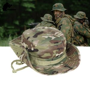 US Army Camouflage Boonie Hat förtjockar militär taktisk mössa jakt vandring klättring camping multicam hatt 20 färg AF056